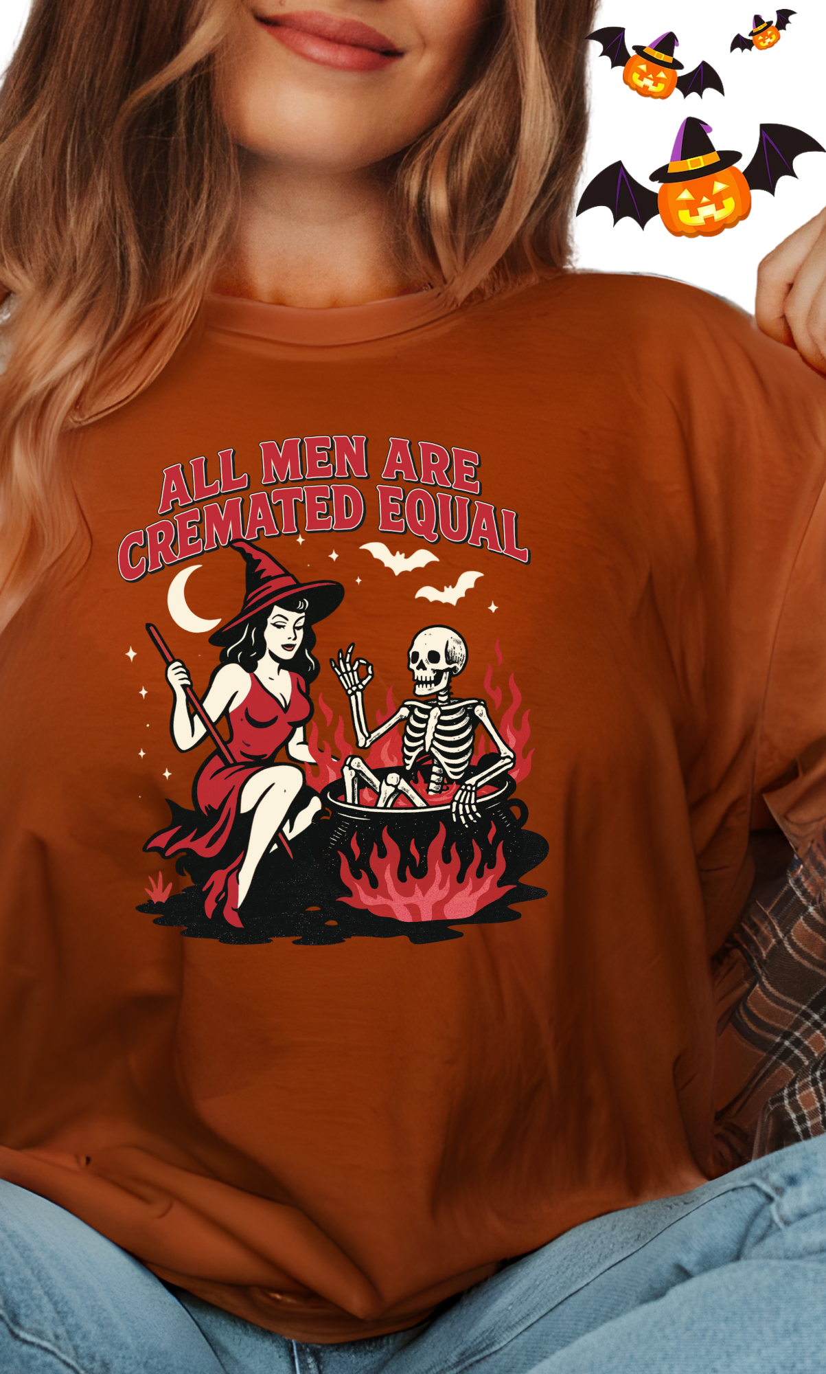 All Men Are Cremated Equal T-Shirt – Funny Witch Halloween Tee