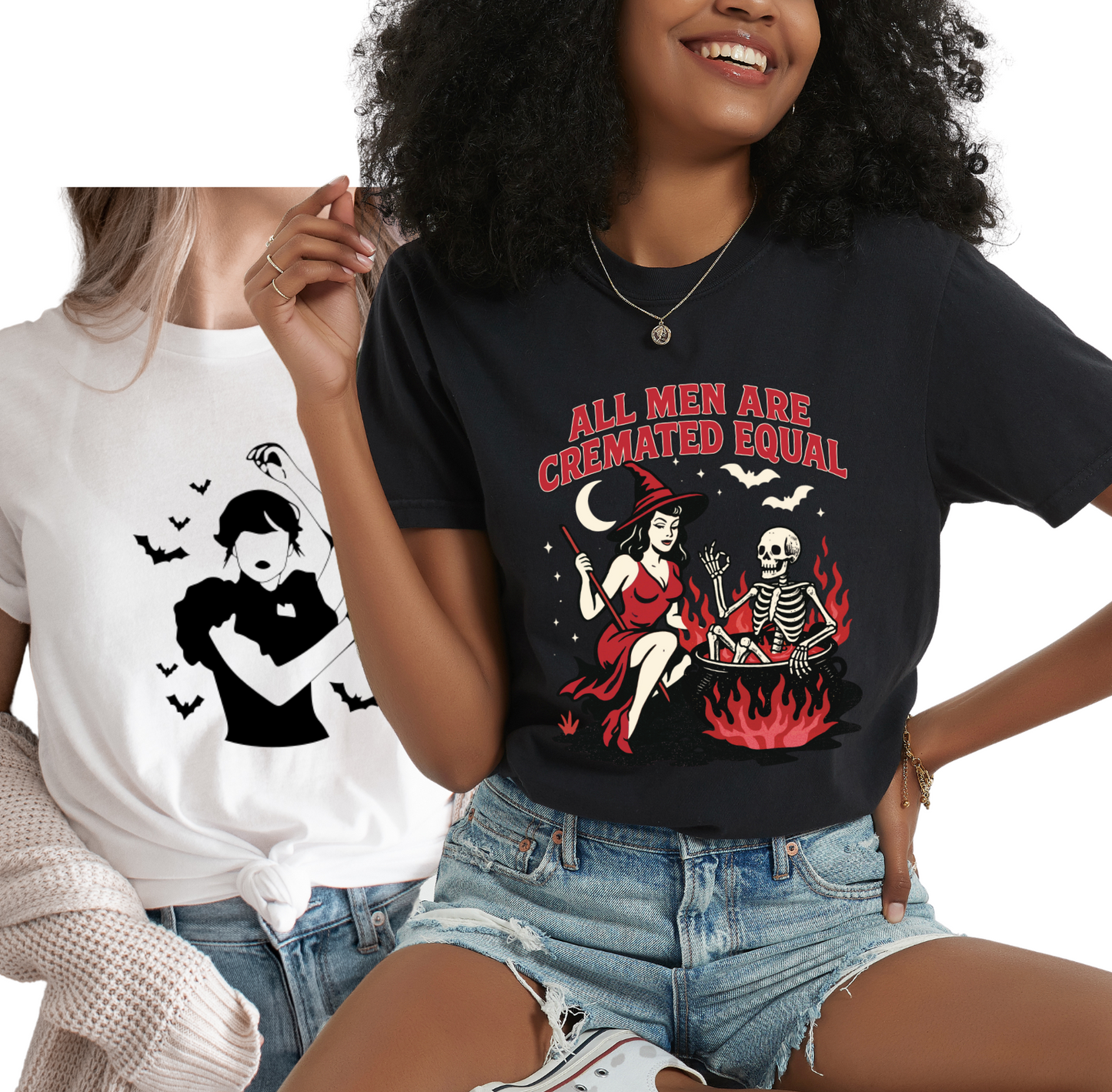 All Men Are Cremated Equal T-Shirt – Funny Witch Halloween Tee