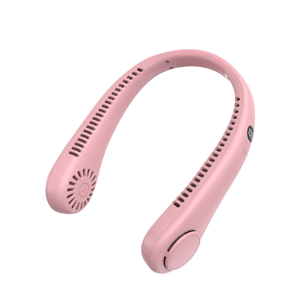 Portable Bladeless Neck Fan – USB Rechargeable Hands-Free 3-Speed Cooling Fan for Travel, Sports & Office