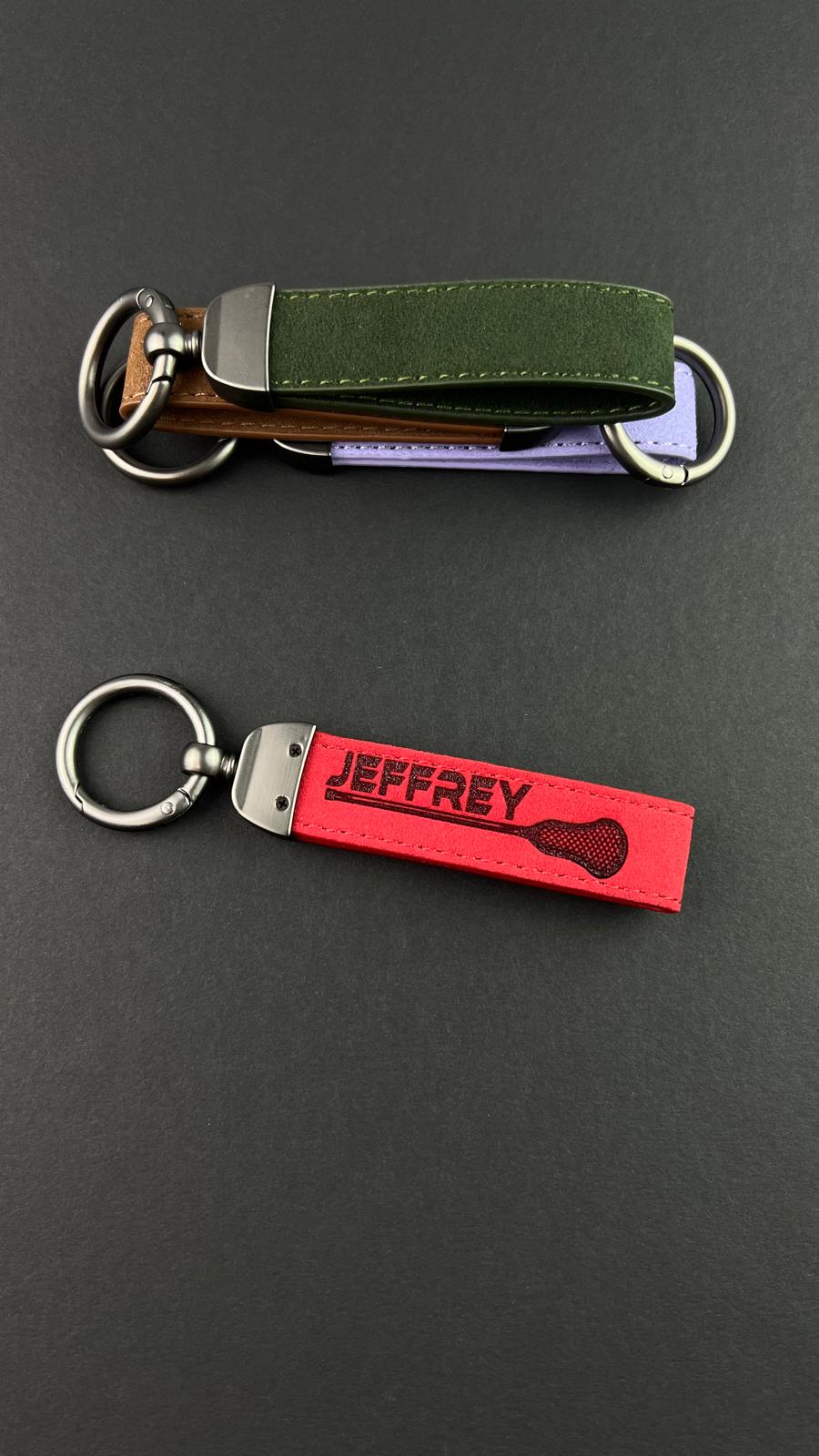 Lacrosse Stick Logo Personalized Keychain Lax Life Lacrosse Sports Team Logo Gift Lacrosse Sticks Acessory Custom Leather Lacrosse Keychains