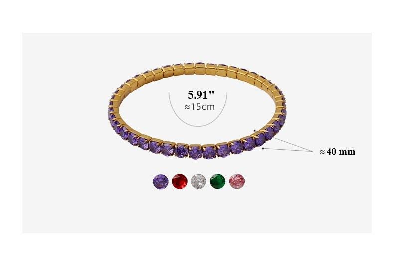Unique Design Everyday Use Women Accessory Christmas Gift Natural Gem Tennis Bracelet Custom Color Wedding Gift Idea Woman Fashion Essential