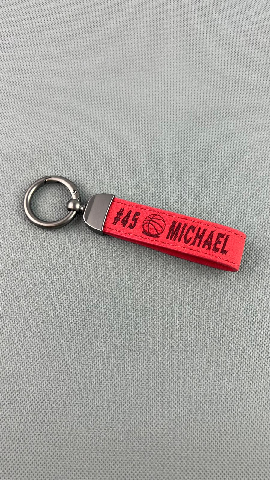 Personalized Football Keychain – Custom Engraved Leather Sports Gift