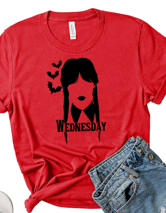 Wednesday Addams Halloween T-Shirt – Spooky Graphic Tee for Women