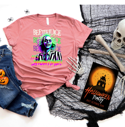 Beetlejuice “It’s Showtime” Halloween T-Shirt – Retro Horror Graphic Tee