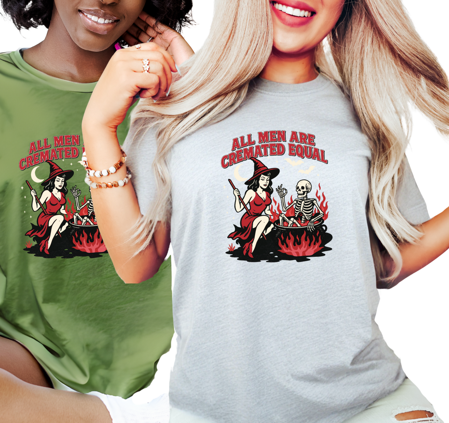 All Men Are Cremated Equal T-Shirt – Funny Witch Halloween Tee