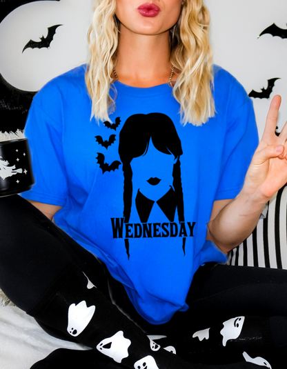 Wednesday Addams Halloween T-Shirt – Spooky Graphic Tee for Women