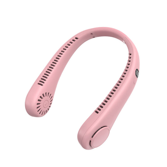 Portable Bladeless Neck Fan – USB Rechargeable Hands-Free 3-Speed Cooling Fan for Travel, Sports & Office