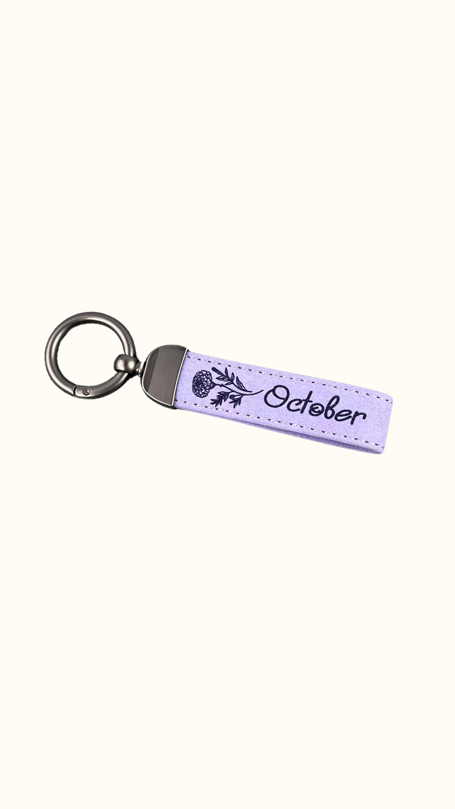 Birth Flower Keychain – Personalized Birthday Gift