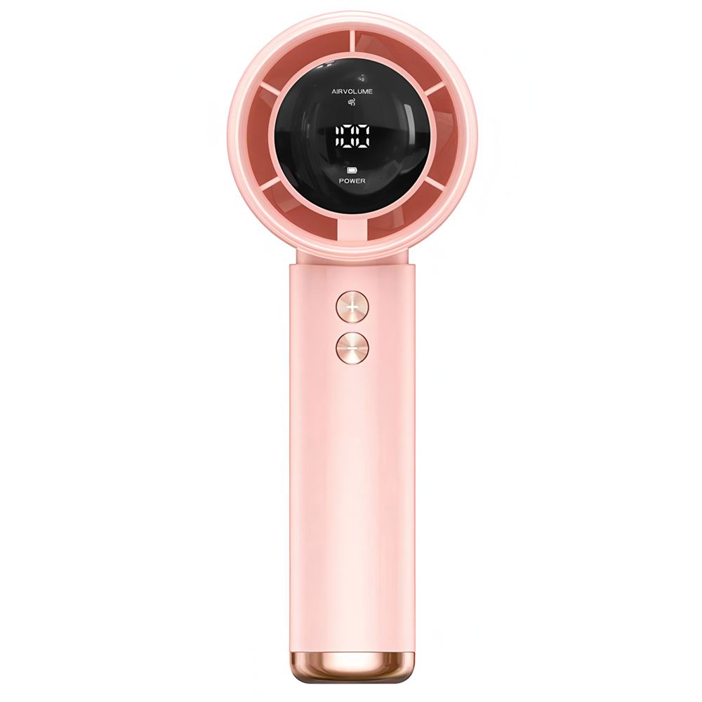 Portable Handheld Mini Fan – USB Rechargeable, 100-Speed Personal Cooling Fan (Pink, White, Navy, Black)