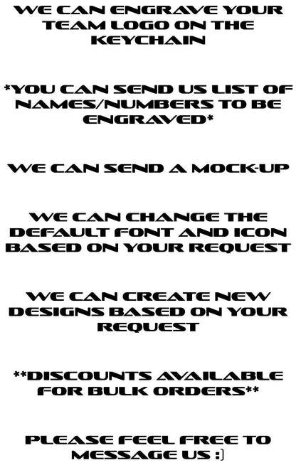 FOOTBALL KEYCHAIN Personalized Team Logo Christmas Gift Football Player Accessory Sports Leather Keychain American Football Gift For Team