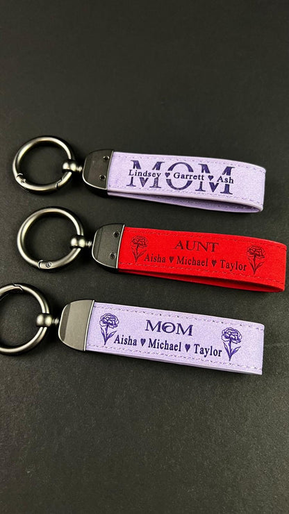 Personalized Mother Gift With Names Elegance Mother Gift Under 10 Cute Little Mommy Accessory Mothers Day Item Customized Mother Keychains