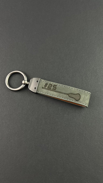 Lacrosse Stick Logo Personalized Keychain Lax Life Lacrosse Sports Team Logo Gift Lacrosse Sticks Acessory Custom Leather Lacrosse Keychains