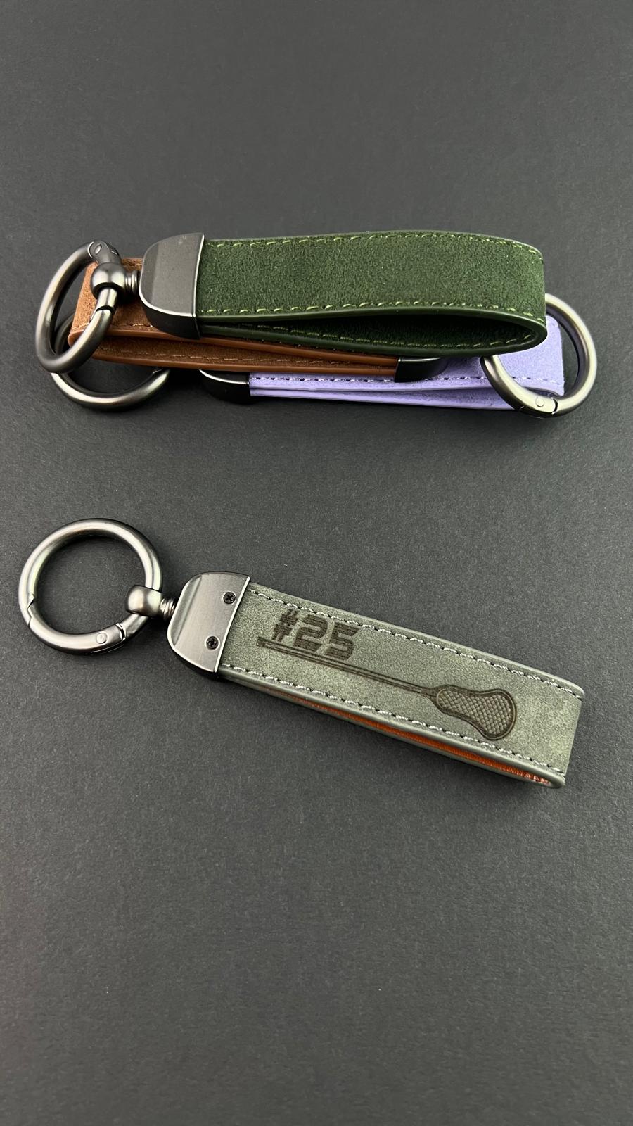 Lacrosse Stick Logo Personalized Keychain Lax Life Lacrosse Sports Team Logo Gift Lacrosse Sticks Acessory Custom Leather Lacrosse Keychains
